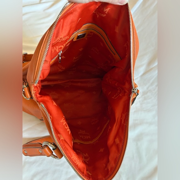 MCM Orange Leather Shoulder Bag - Picture 10 of 17